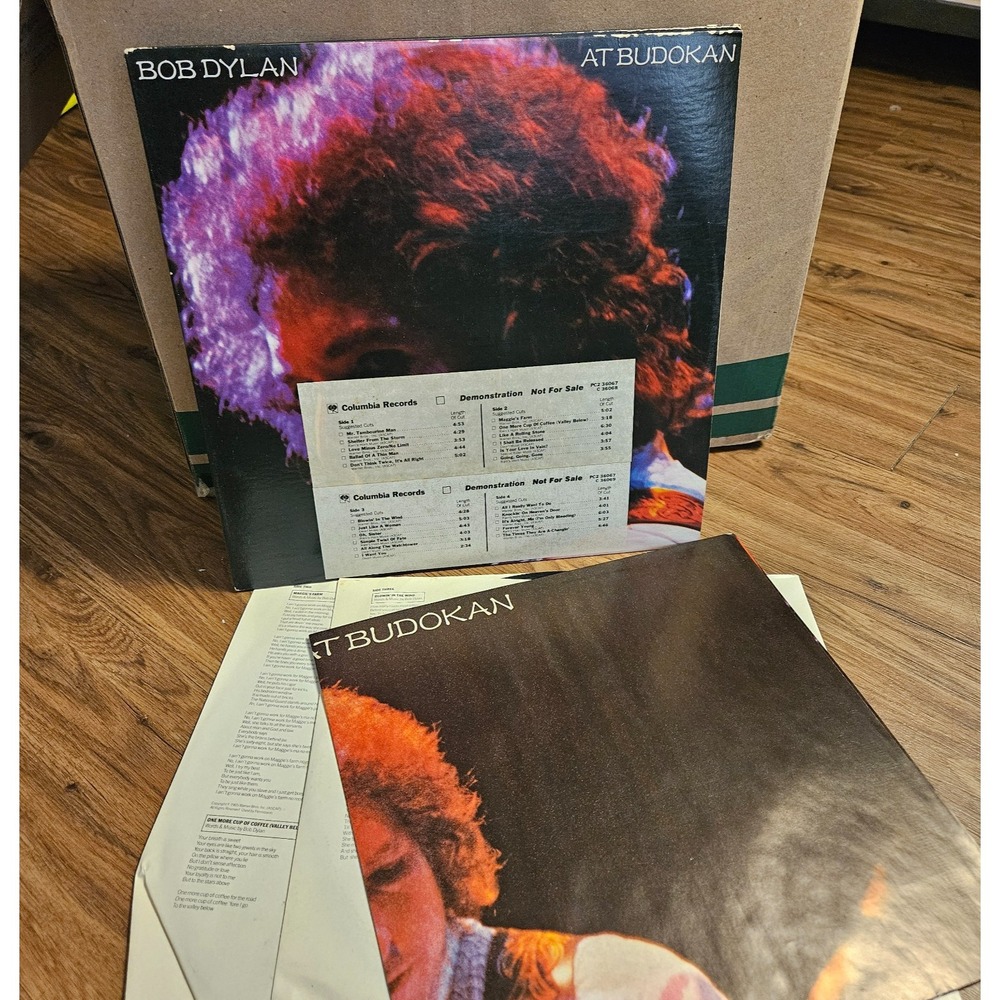 Bob Dylan – Bob Dylan At Budokan 1979 PC2 36067 LP PROMO VG+ EX/EX W/ Poster‎